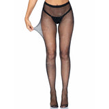 Rhinestone Fishnet Crotchless Tights