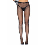 Rhinestone Fishnet Crotchless Tights