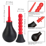 Ribbed Anal Douche with Attachments