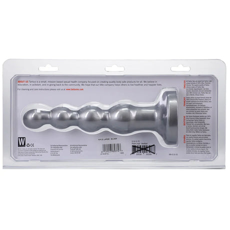 Ripple Large 8 inch Anal Beads Silver Dildo