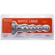 Ripple Large 8 inch Anal Beads Silver Dildo