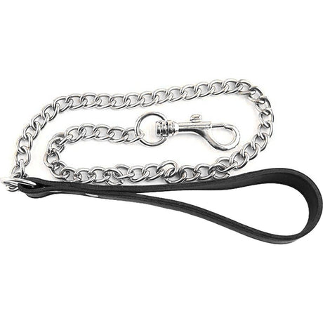 Rouge Leather Handle Lead Leash