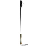 Rouge Leather Riding Crop with Wooden Handle