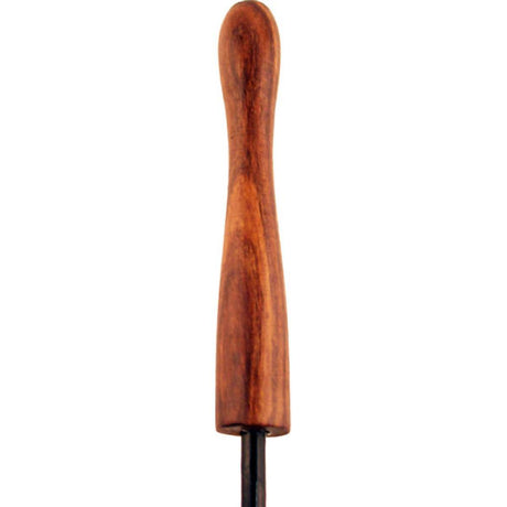 Rouge Leather Riding Crop with Wooden Handle