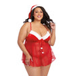 Santa Babydoll, Thong & Hat Set