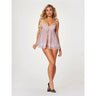 Sheer Mesh & Lace Demi Cup Babydoll & Thong