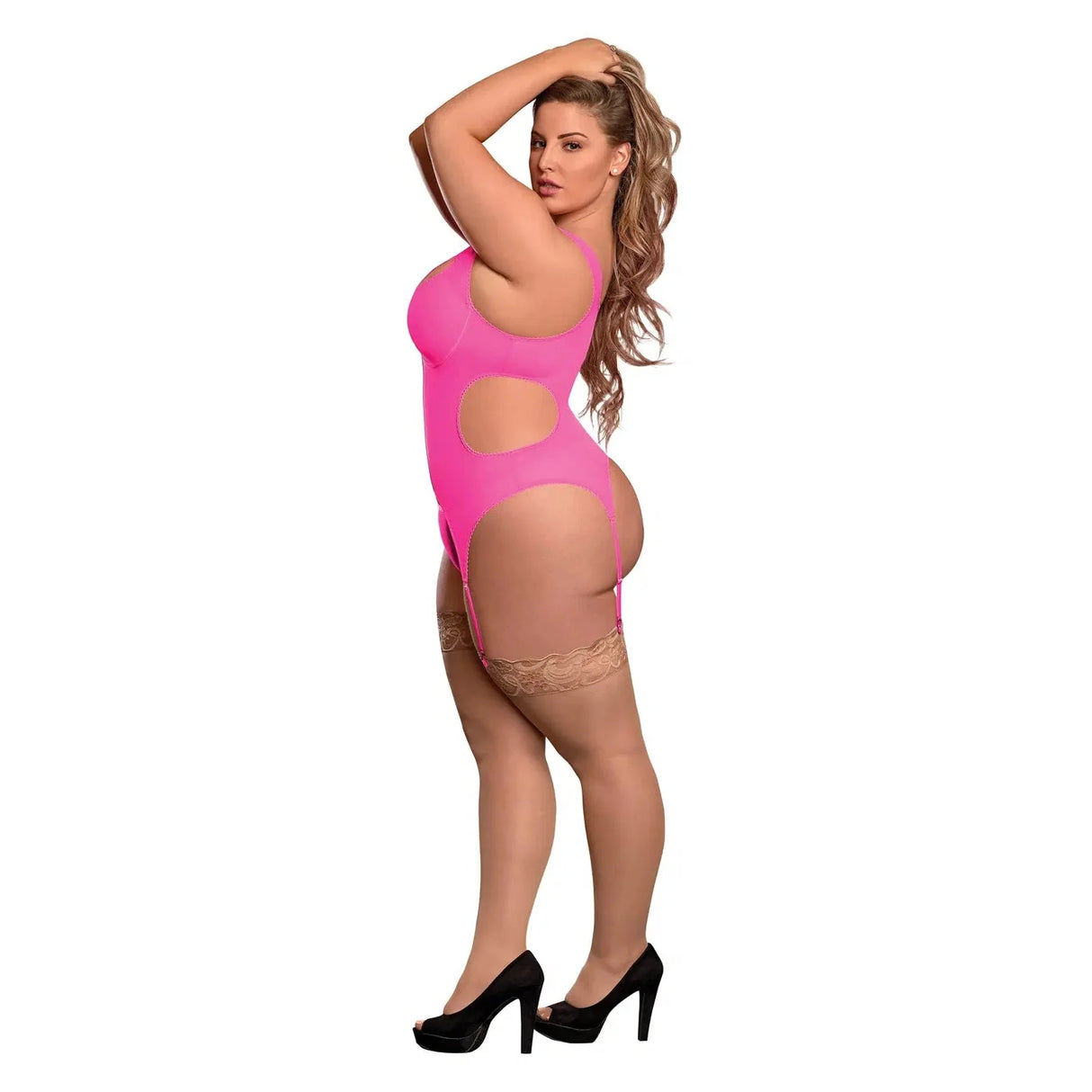 Sheer Mesh Merry Widow & Crotchless G-String