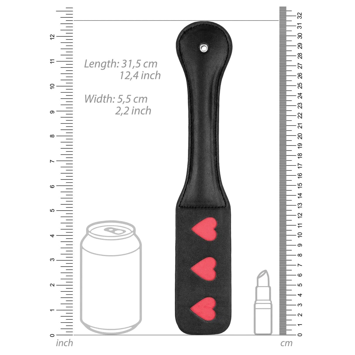 Shots Ouch Hearts Paddle