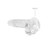 Shots Realrock Realistic Crystal Clear Dildo with Balls