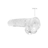 Shots Realrock Realistic Crystal Clear Dildo with Balls