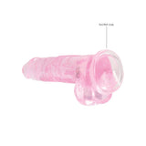 Shots Realrock Realistic Crystal Clear Dildo with Balls