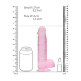 Shots Realrock Realistic Crystal Clear Dildo with Balls