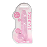 Shots Realrock Realistic Crystal Clear Dildo with Balls