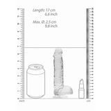 Shots Realrock Realistic Crystal Clear Dildo with Balls