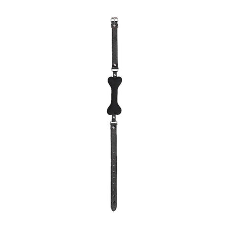 Silicone Bone Gag with Adjustable Leather Straps