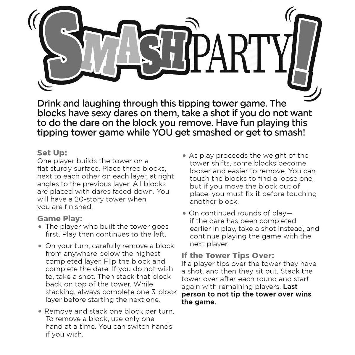 Smash Party Drinking Game