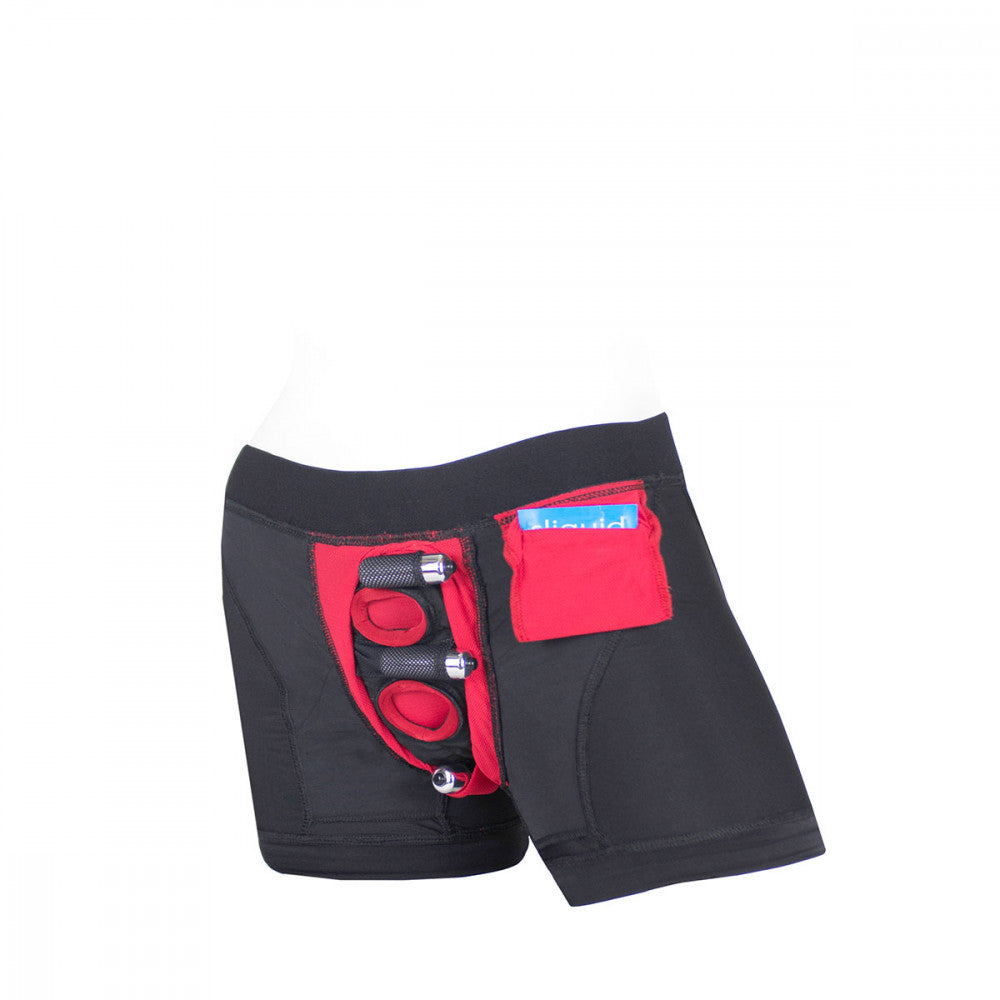 SpareParts Tomboii Black & Red Boxer Briefs Harness