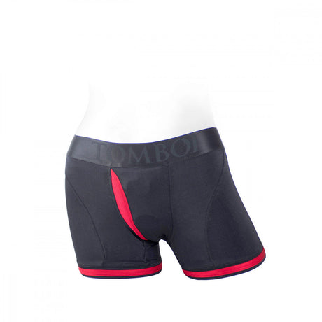 SpareParts Tomboii Black & Red Boxer Briefs Harness