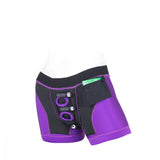 SpareParts Tomboii Purple & Black Boxer Briefs Harness - Plus Size