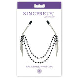 Sportsheets Midnight Black Jeweled Nipple Clips