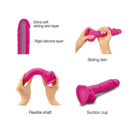 Strap-On-Me Dual Density Sliding Skin Realistic Dildo