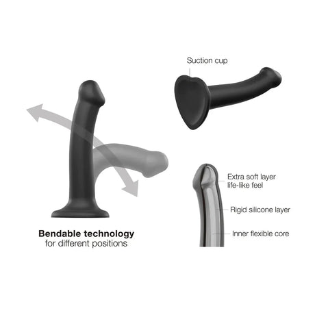 Strap-On-Me Large Silicone Bendable Dildo