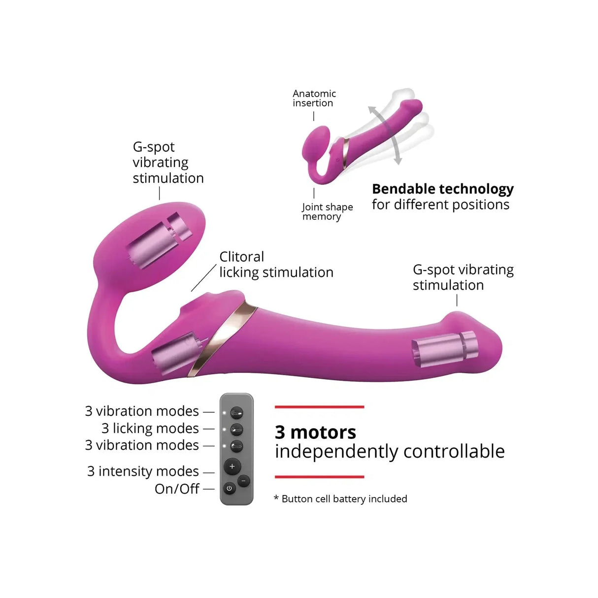 Strap-On-Me Multi Orgasm Bendable Strapless Strap On - Large