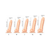 Strap-On-Me Realistic Sliding Skin Dual-Density Silicone Dildo - S