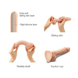 Strap-On-Me Realistic Sliding Skin Dual-Density Silicone Dildo - XXL