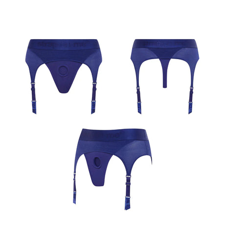 Strap-On-Me Rebel Lingerie Harness - Night Blue