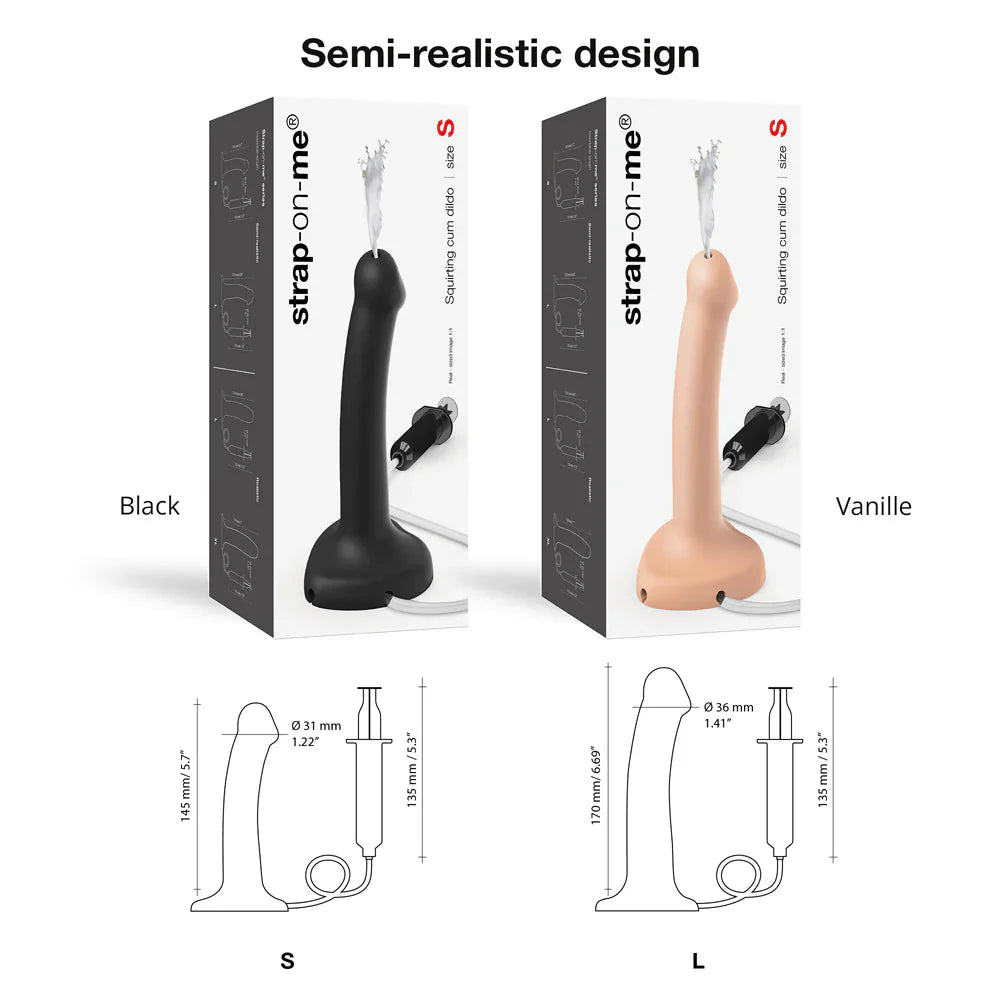 Strap-On-Me Small Squirting Dildo Cum - Vanilla