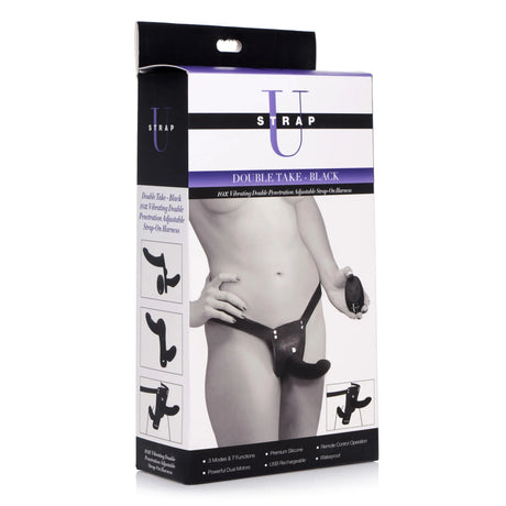 Strap U Double Take Vibrating Strap On Double Penetration Harness