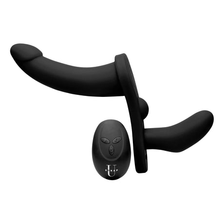 Strap U Double Take Vibrating Strap On Double Penetration Harness