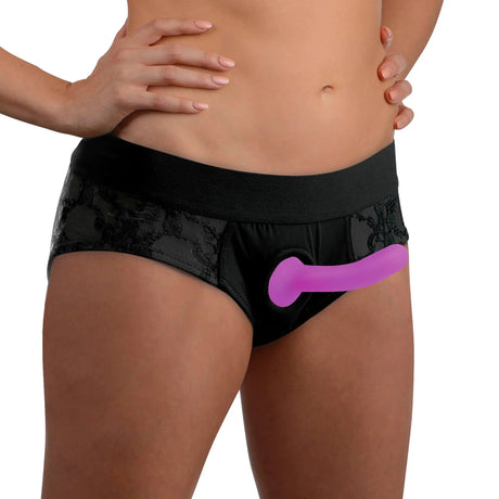 Strap U Lace Crotchless Panty Harness