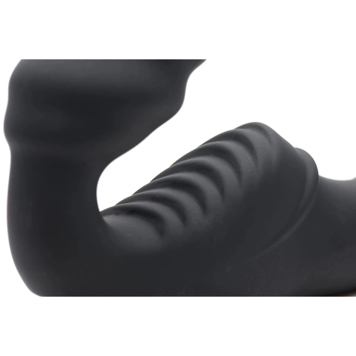 Strap U Slim Ribbed Vibrating Strapless Stap On