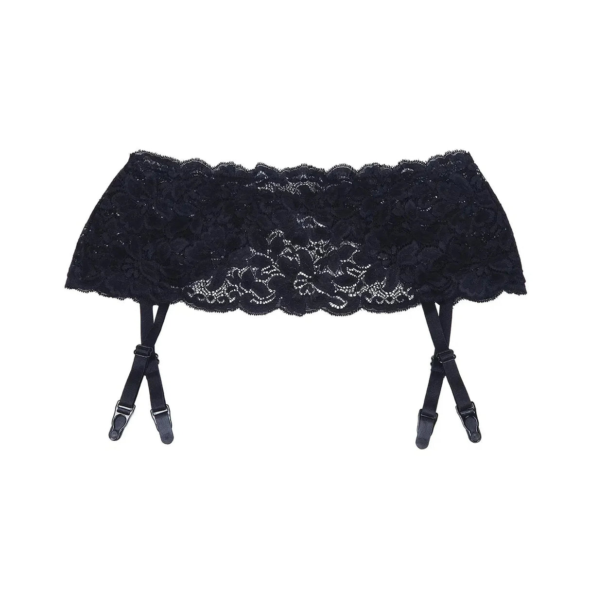 Stretch Lace Garter Belt with Adjustable Garters