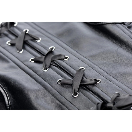 Strict Lace-up Corset And Thong