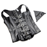 Strict Lace-up Corset And Thong