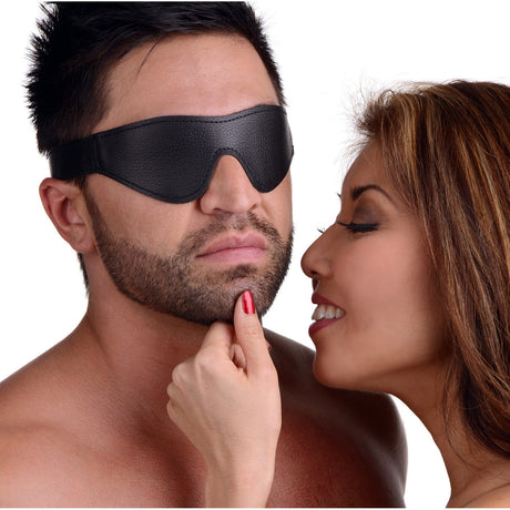 Strict Leather Blindfold with Velcro Closure