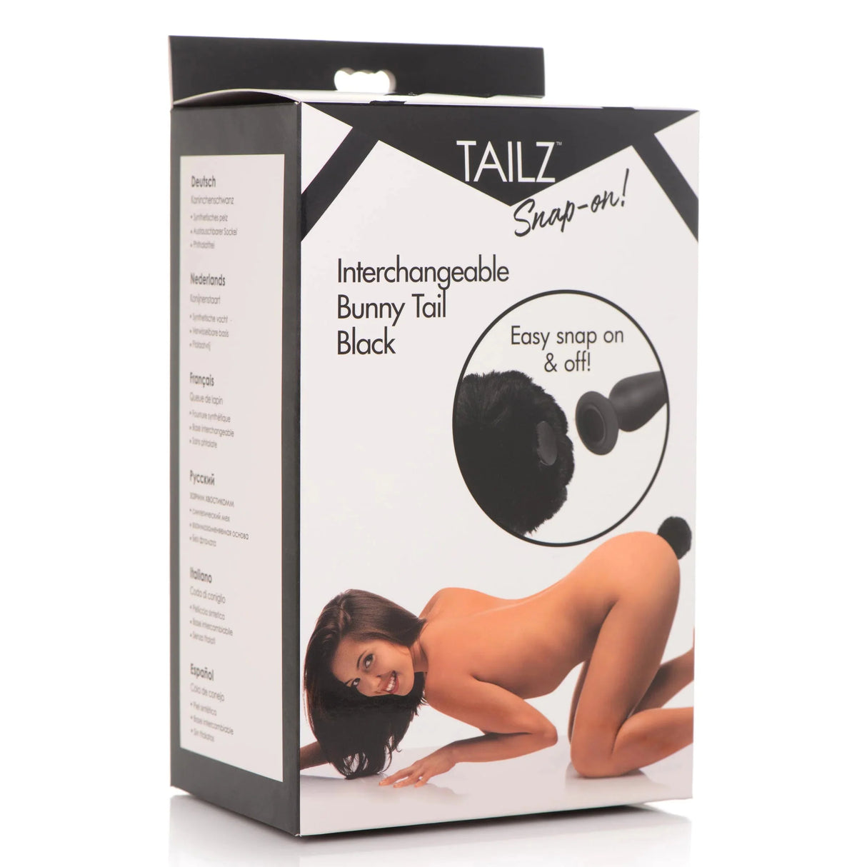 Tailz Snap On Interchangeable Bunny Tail - Black