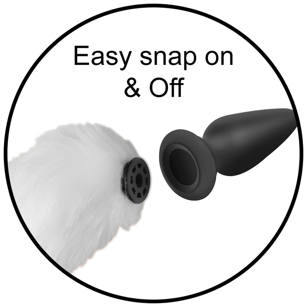 Tailz Snap On Interchangeable White Fox Tail