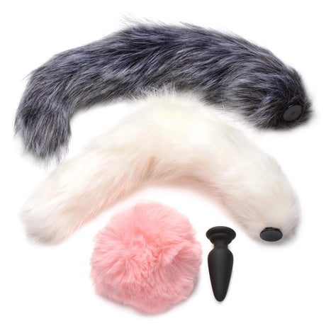 Tailz Snap On Silicone Anal Plug with Interchangeable Tails