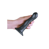 Ultra Soft Silicone 7 Inch Curvy G-Spot Dildo - Gunmetal