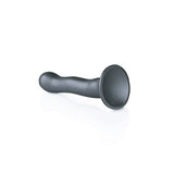 Ultra Soft Silicone 7 Inch Curvy G-Spot Dildo - Gunmetal