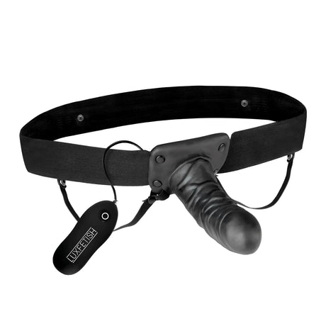 Unisex Vibrating Hollow Strap-On Dildo