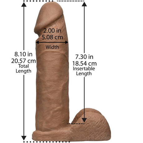 Vac-U-Lock 8 Inch Ultraskyn Dildo