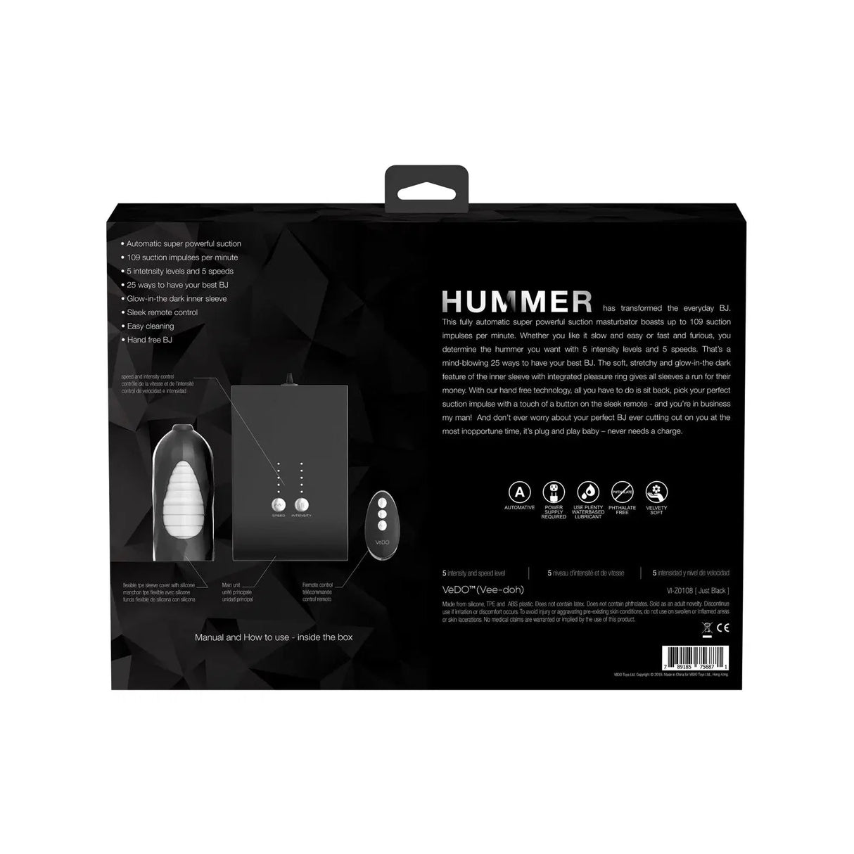 VeDO Hummer Hands-Free BJ Masturbator