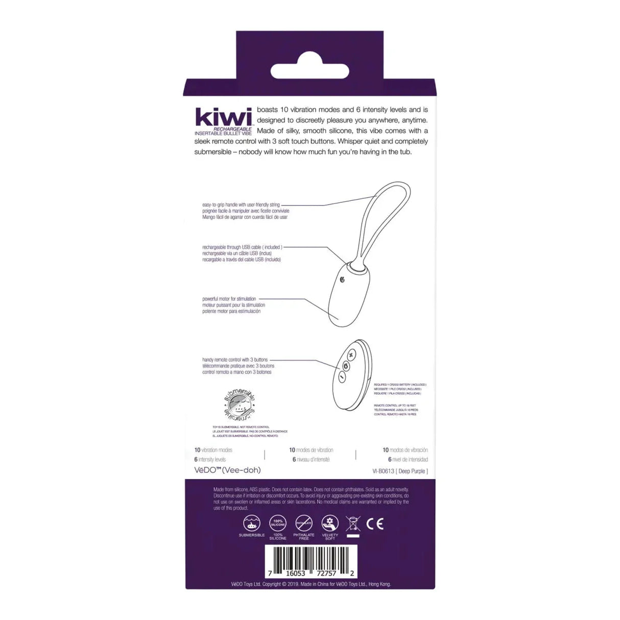 VeDO Kiwi Rechargeable Insertable Bullet Vibe
