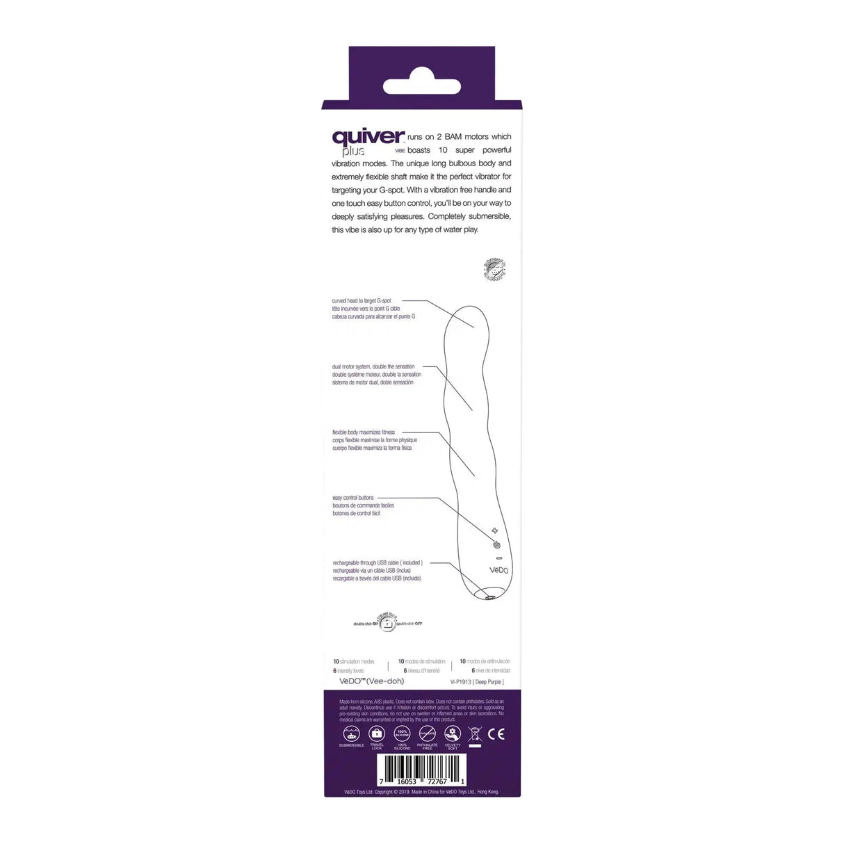 VeDO Quiver Plus Rechargeable Vibe