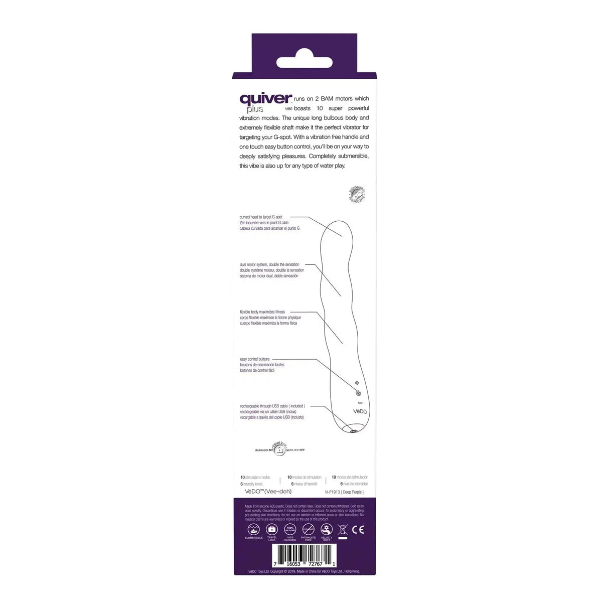 VeDO Quiver Plus Rechargeable Vibe
